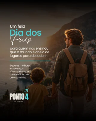 Algumas das primeiras descobertas da vida acontecem ao lado de quem nos ensina a olhar o mundo com curiosidade.
E, com o tempo, essas descobertas viram histórias, viagens e lembranças que seguimos carregando com a gente.
Hoje, celebramos todos os pais que fazem parte dessa jornada.
Feliz Dia dos Pais! 💙